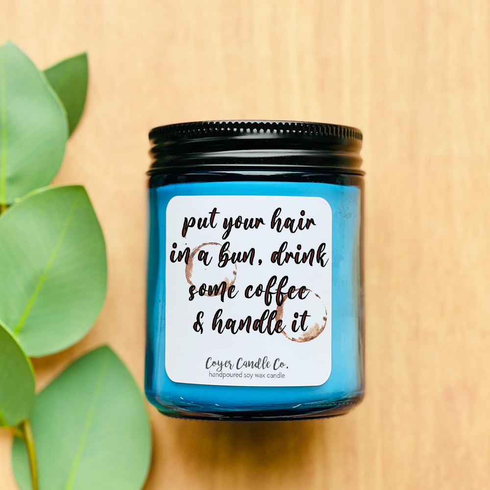 Hair in a bun and drink some coffee Collection: Michigan Air Freshener