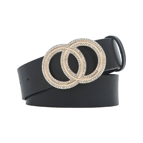 Paved Double Circle Belt: ONE SIZE / BLK