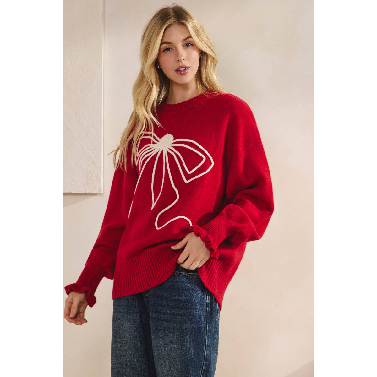 THE BIG BOW HOLIDAY SWEATER