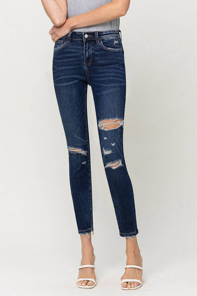 MID RISE CROP SKINNY JEANS