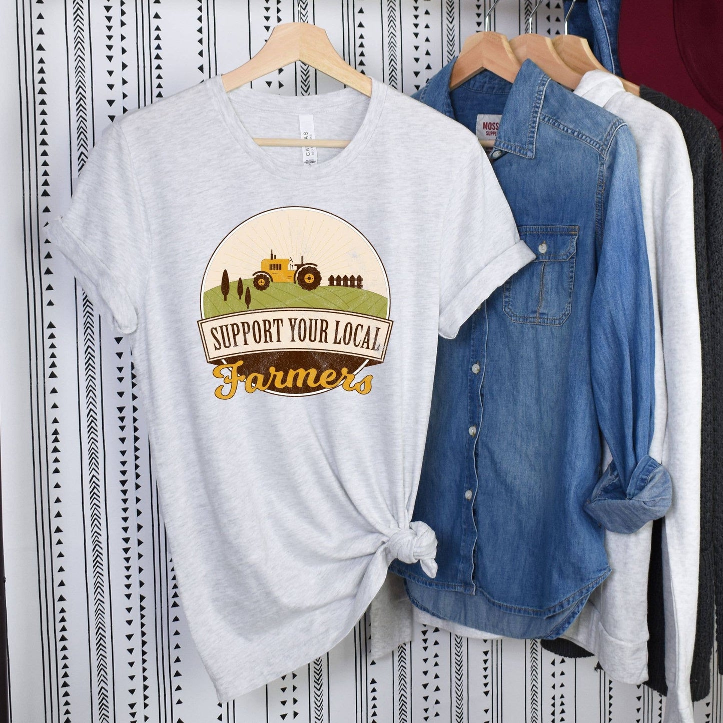 Support Your Local Farmers Ash Tee