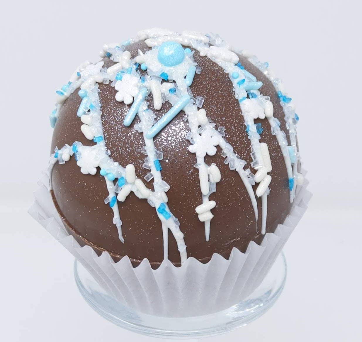 Winter Large Artisanal Hot Cocoa Bombs: Milk Chocolate