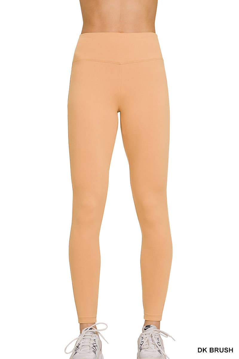 Microfiber Soft Waistband Full Length Leggings: BLACK / 3-3 (S/M-L/XL)