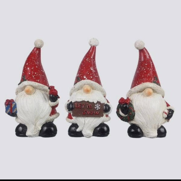 Resin Christmas Gnomes (3 assorted)