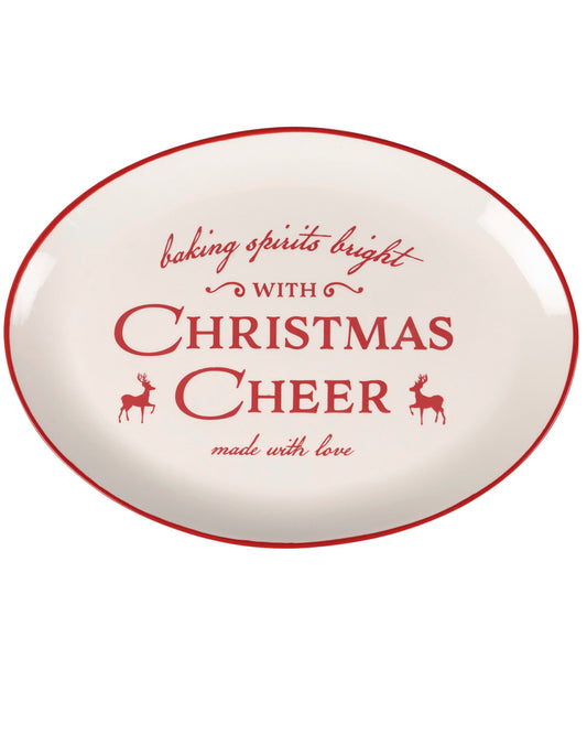 Oval Christmas Cheer Platter