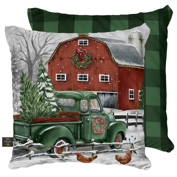 Christmas on the Farm Winter Pillow 17" x 17" Briarwood Lane