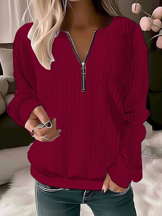 PULLOVER ZIPPER LONG SLEEVE
