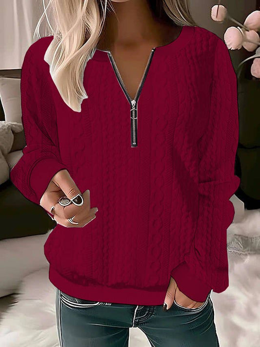 PULLOVER ZIPPER LONG SLEEVE