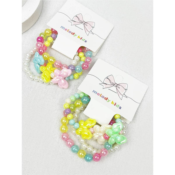 Butterfly Layering Kids Bracelets: MIX COLOR / ONE(12)