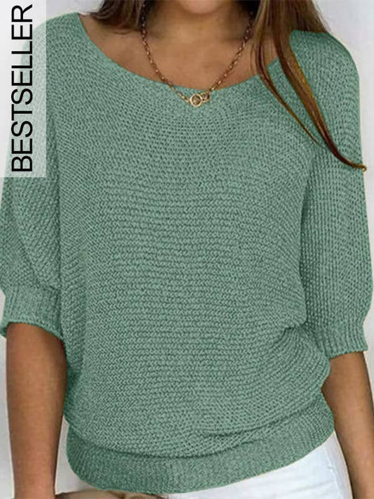 Lightweight Knit Sweater Dolman Sleeve