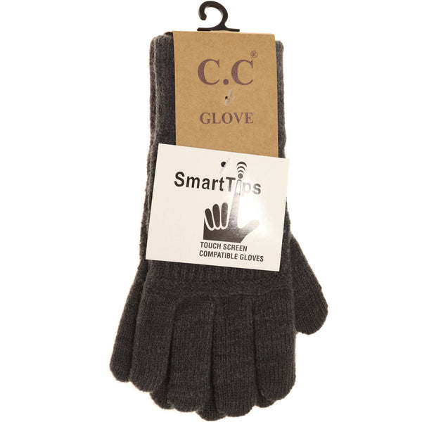 Classic Knit Gloves G9018: Black