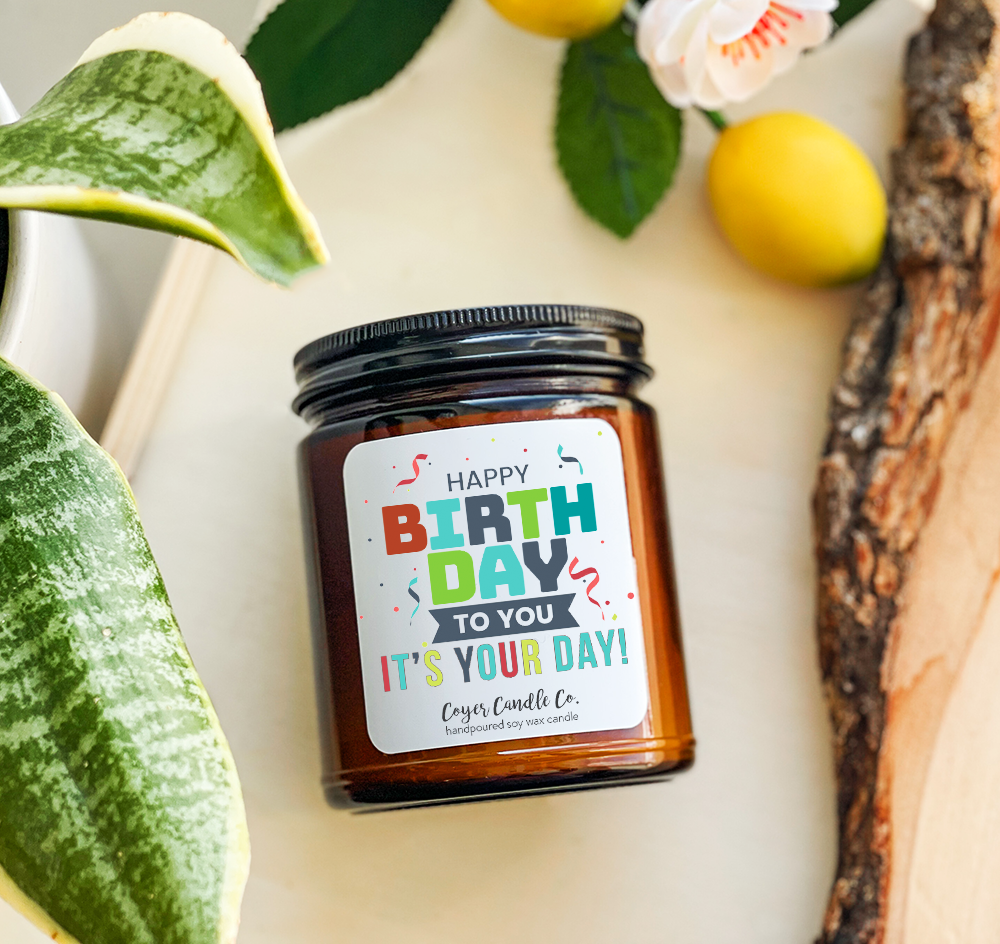 Happy Birthday | 9 oz: Happy Birthday - It's Your Day! / 9 oz. Black Jar / Choose Happiness