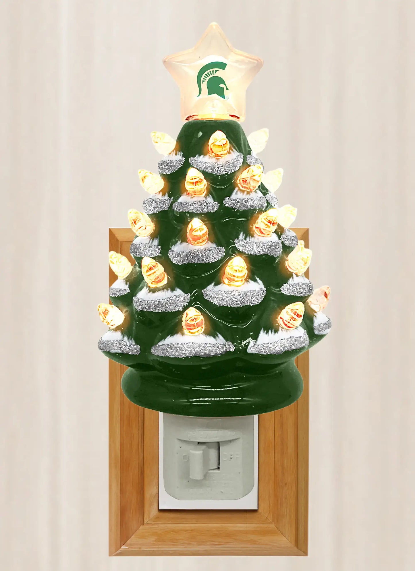 6.5" Michigan State Xmas Tree Nite Lite