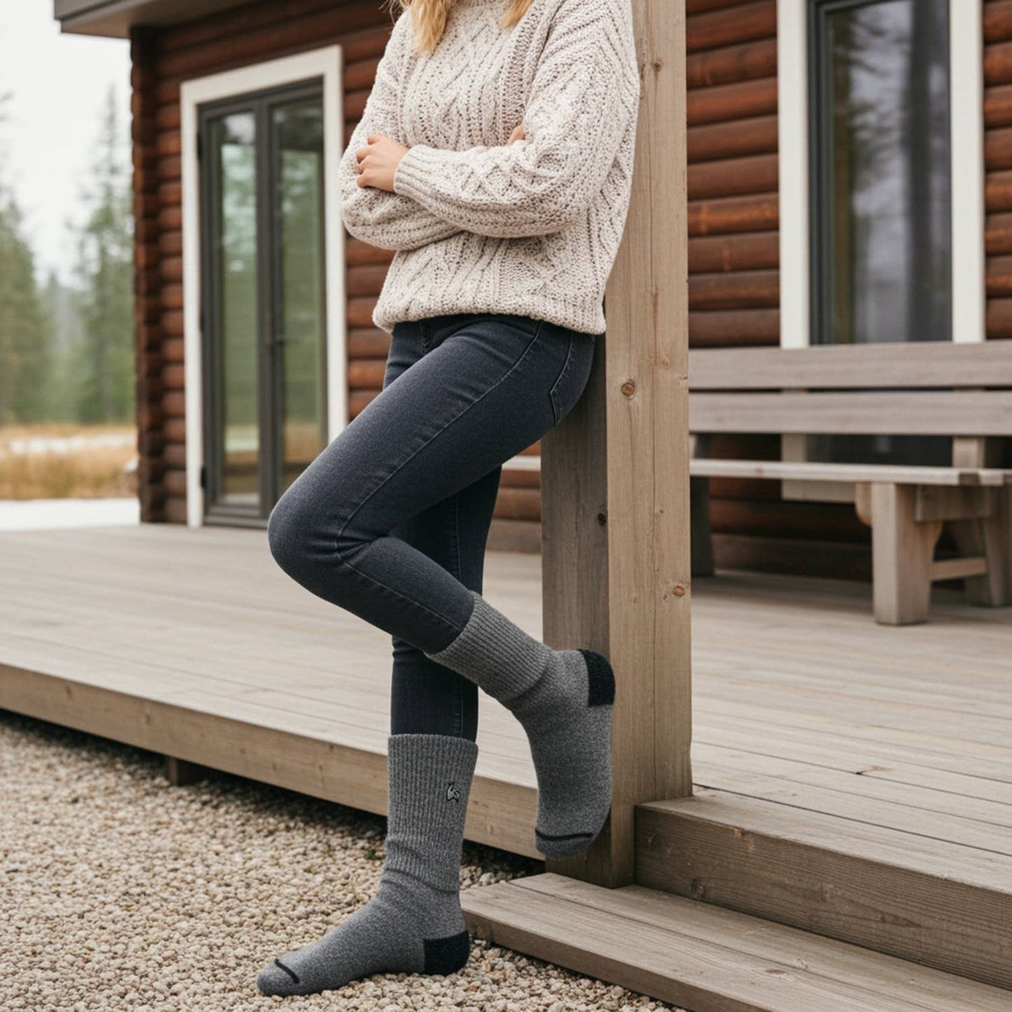 Alpaca Socks  - Charcoal