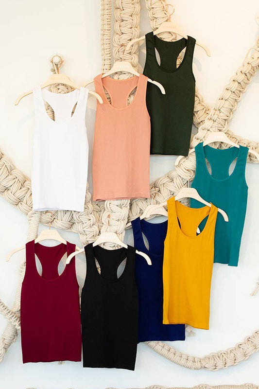 SEAMLESS TANK TOP WITH RACER BACK: (One Size)
