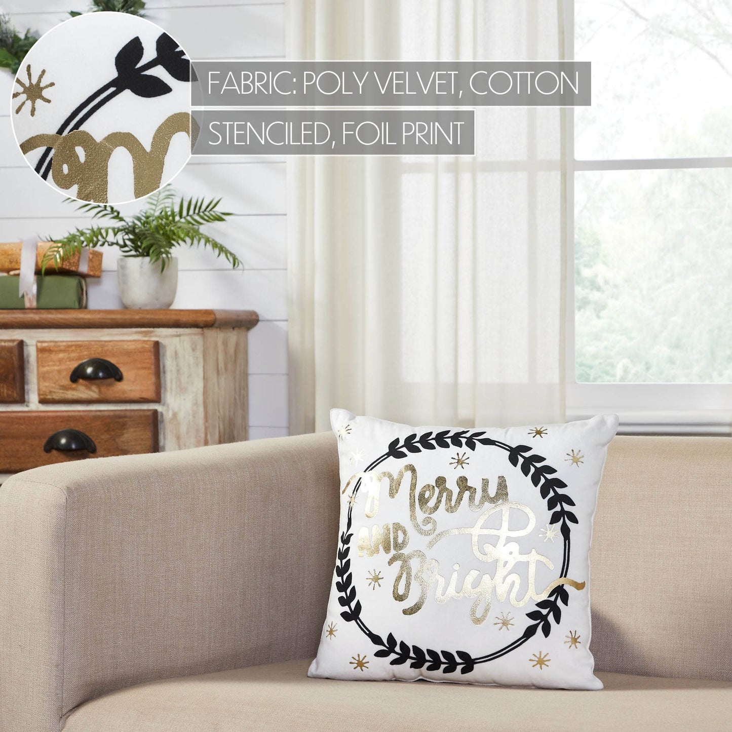 Wintergleam Merry and Bright Pillow 14x14