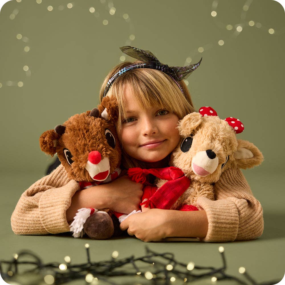 Warmies: America’s Favorite Microwave Plush Brand - Rudolph with Scarf Warmies Official Licensed Product Christmas