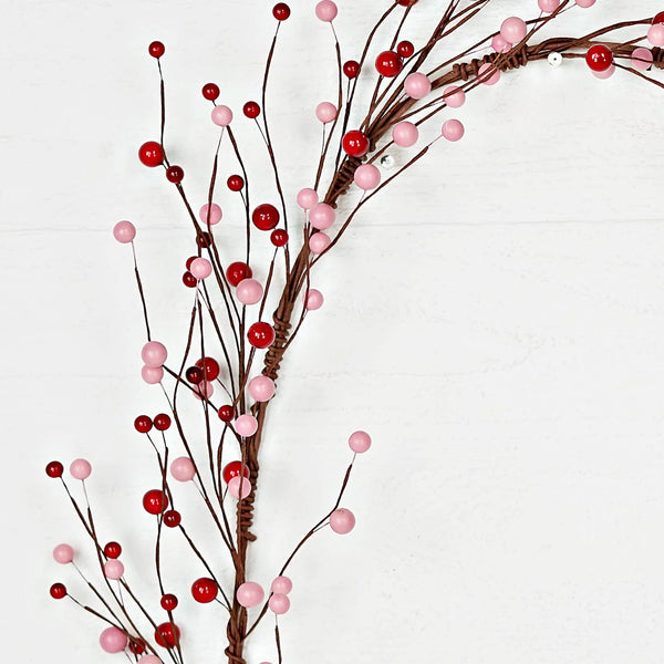 31241-4ft Garland-Red and Pink Berries