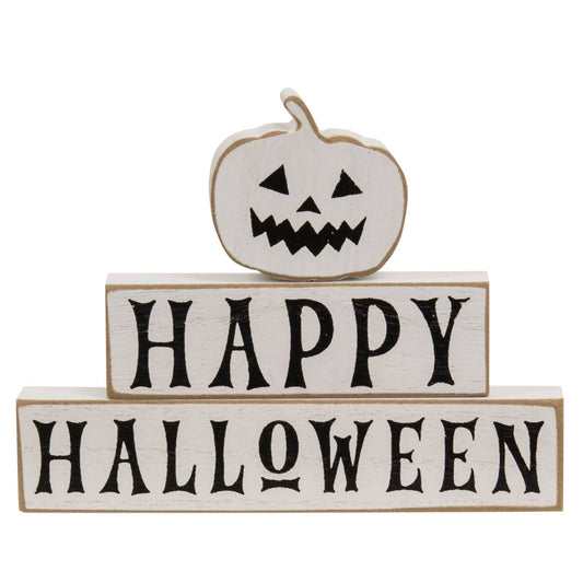 3/Set, Happy Halloween & Pumpkin Blocks
