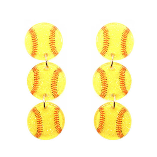 Sports Figures Three Drops Post Earrings: STB / ONE SIZE