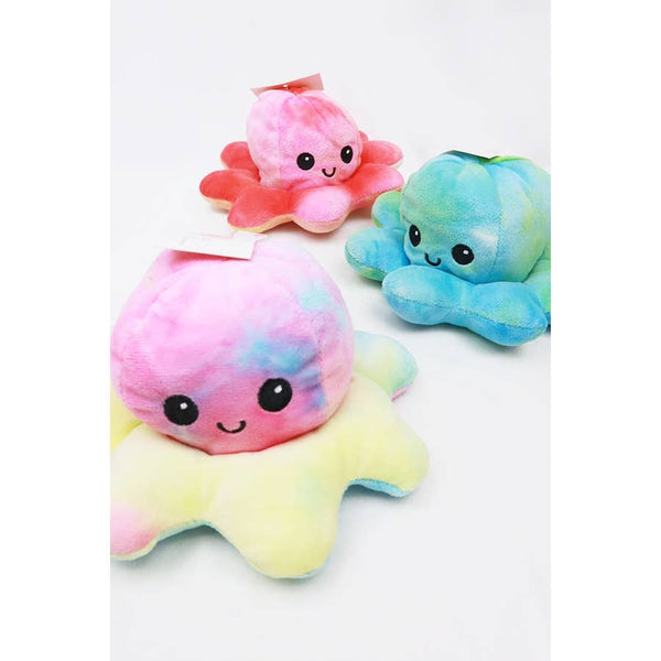 Tie Dyed Reversible Octopus Plushie: MIX COLOR / ONE