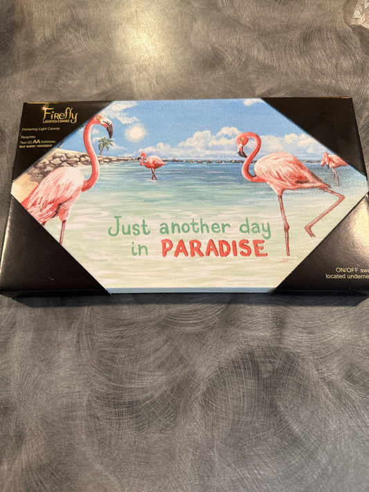 Flamingo Lighted Canvas