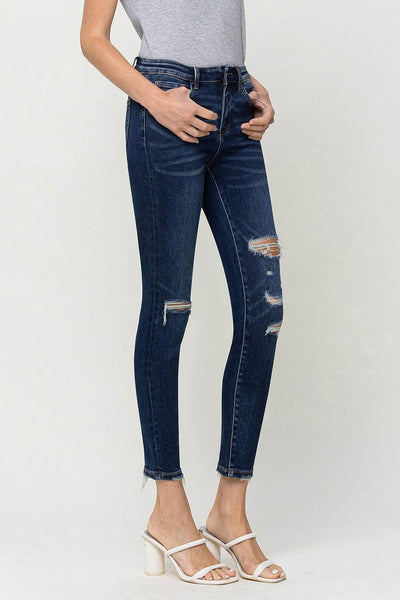 MID RISE CROP SKINNY JEANS