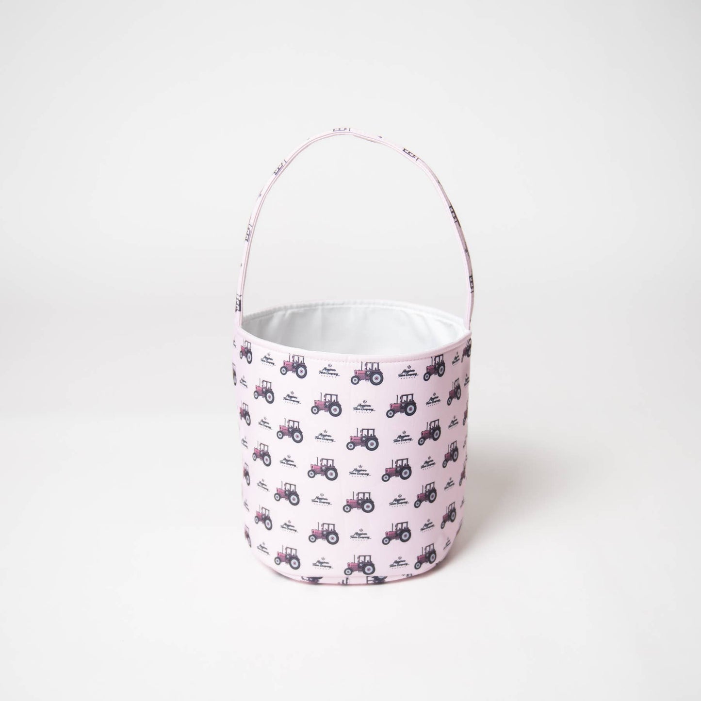 Spring Pink Tractor Easter Basket