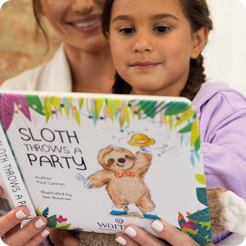 Warmies:Sloth Throws a Party Board Book Children's Story Book Great illustrations