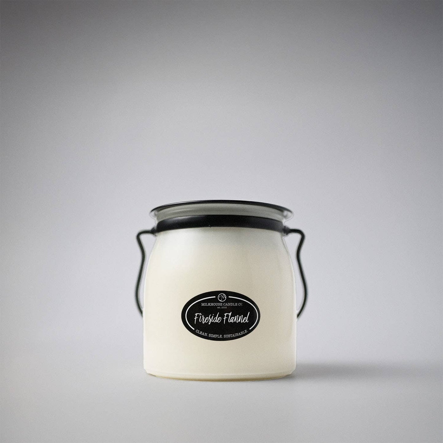 16 oz Butter Jar Candle: Fireside Flannel
