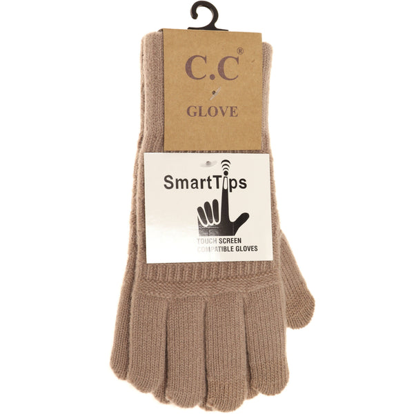 Classic Knit Gloves G9018: Black