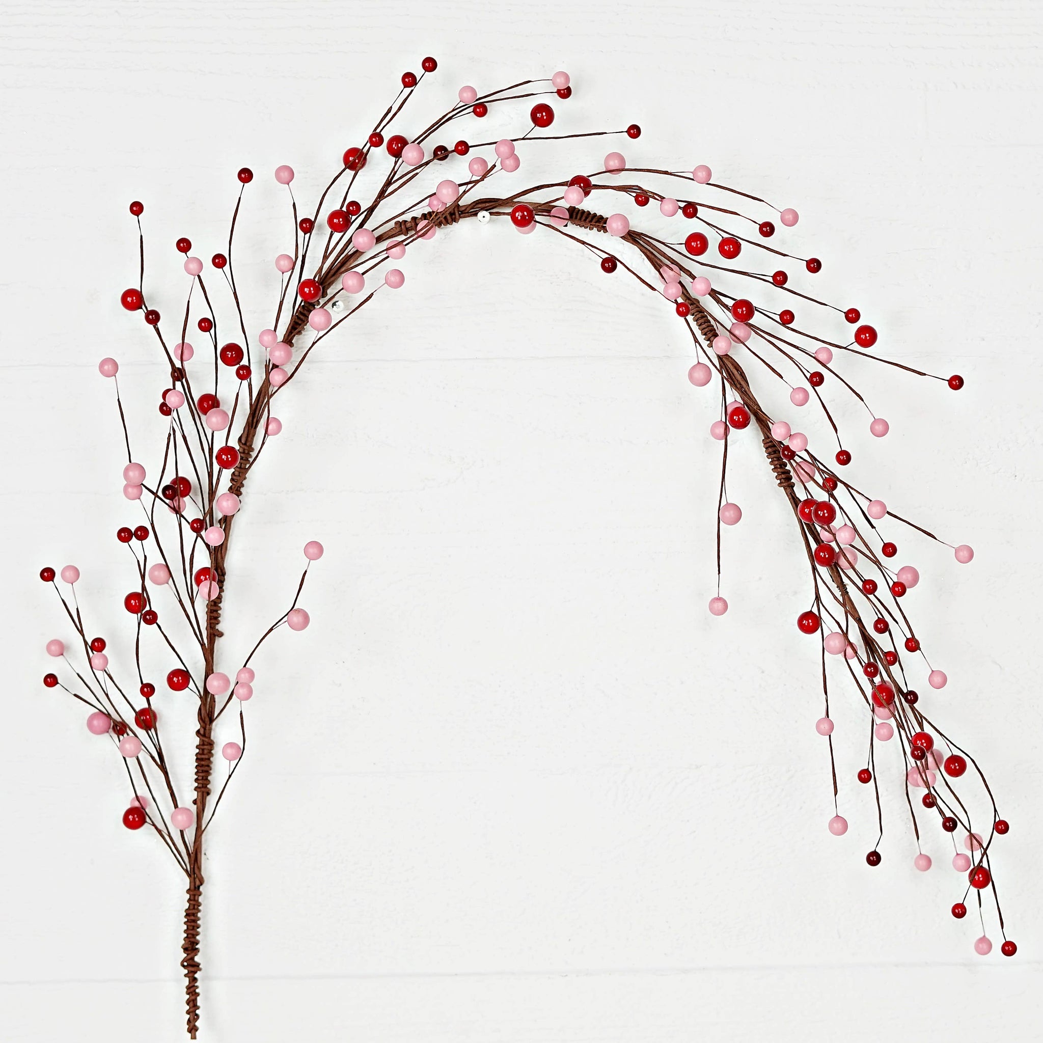 31241-4ft Garland-Red and Pink Berries