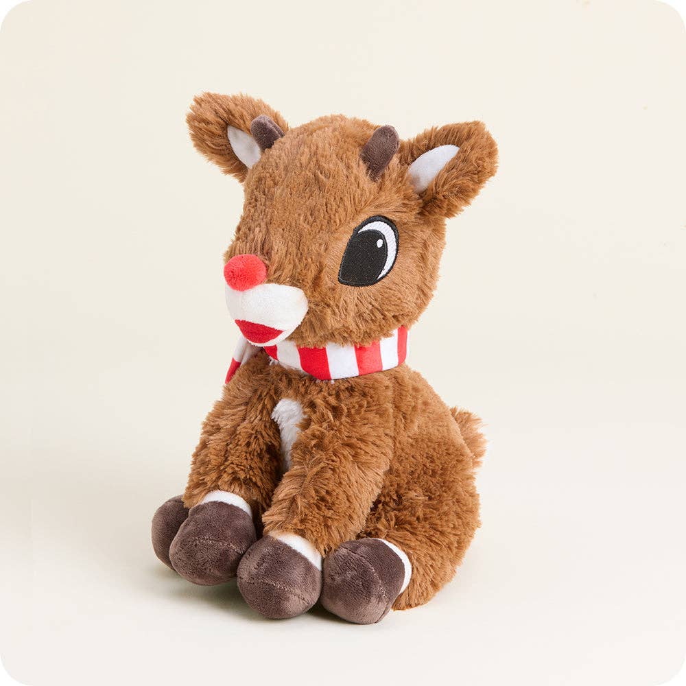 Warmies: America’s Favorite Microwave Plush Brand - Rudolph with Scarf Warmies Official Licensed Product Christmas