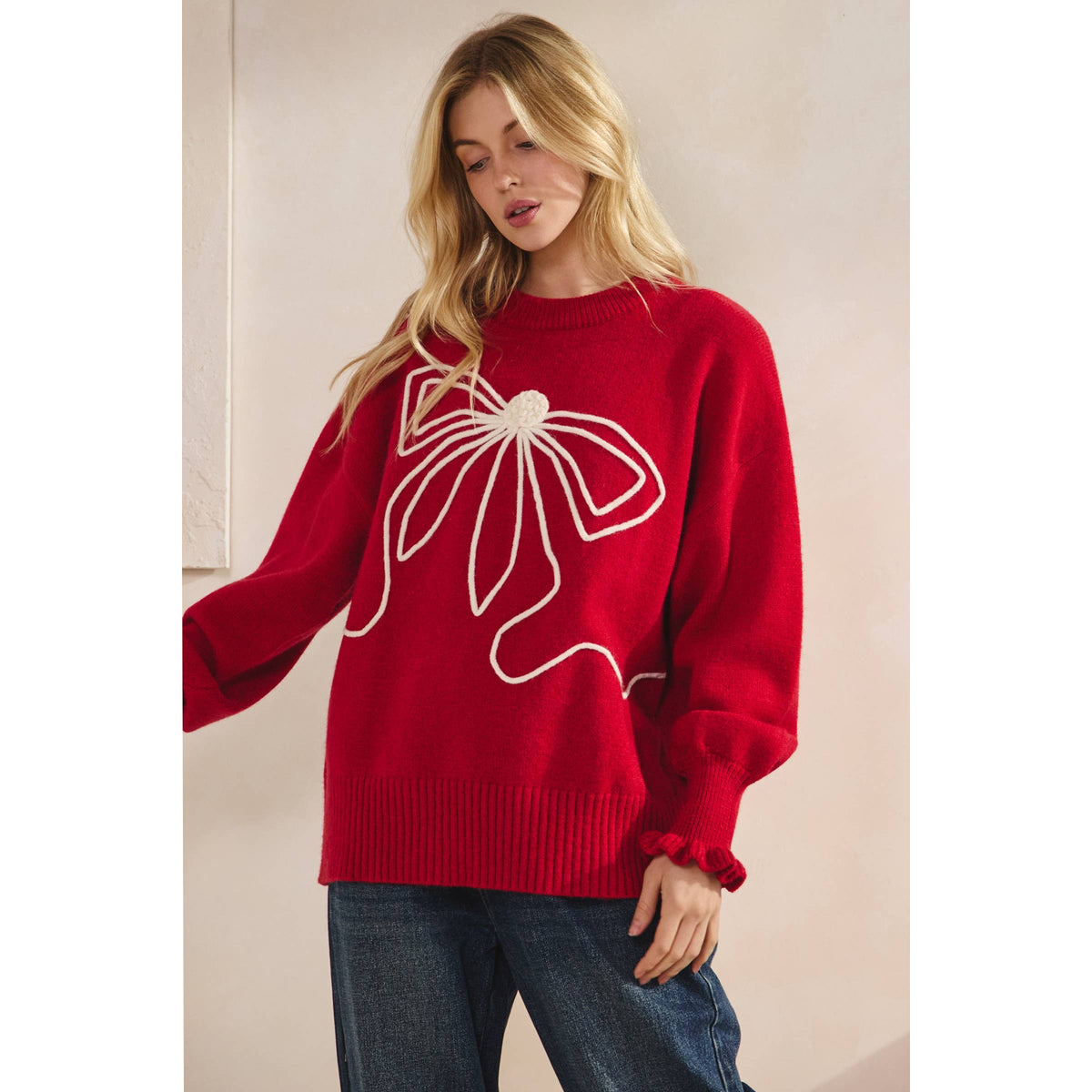 THE BIG BOW HOLIDAY SWEATER