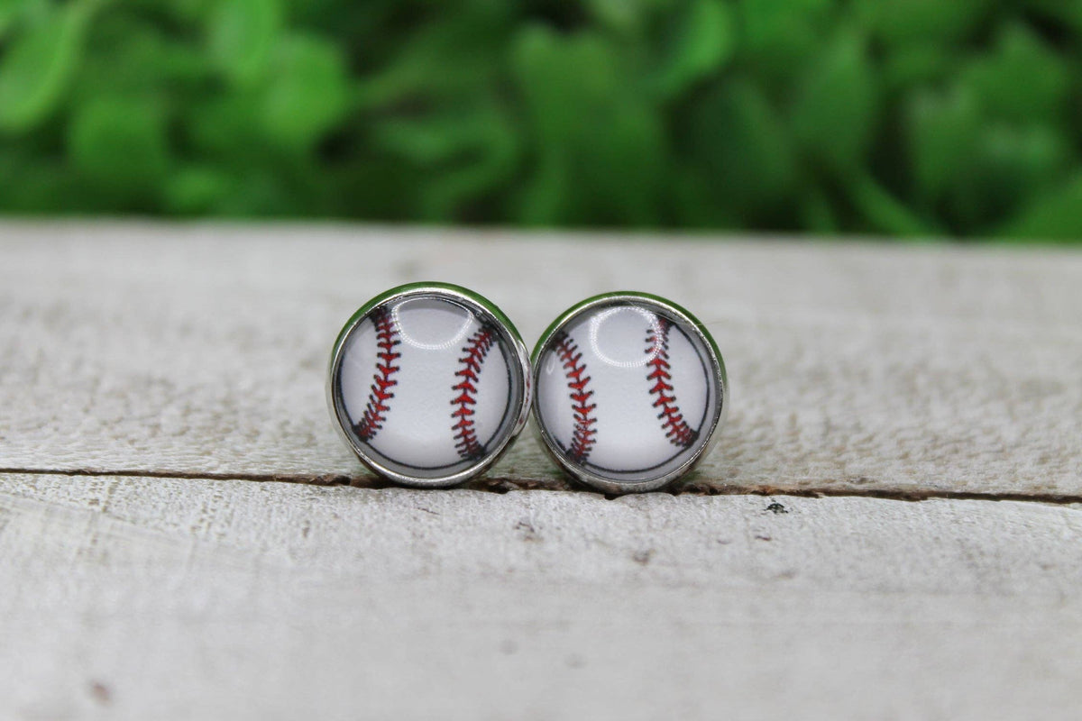Baseball Stud Earrings