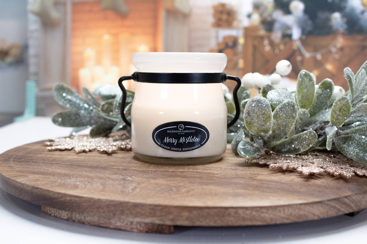 Milkhouse Candle Company - 5 oz Cream Jar Candle: Merry Mistletoe