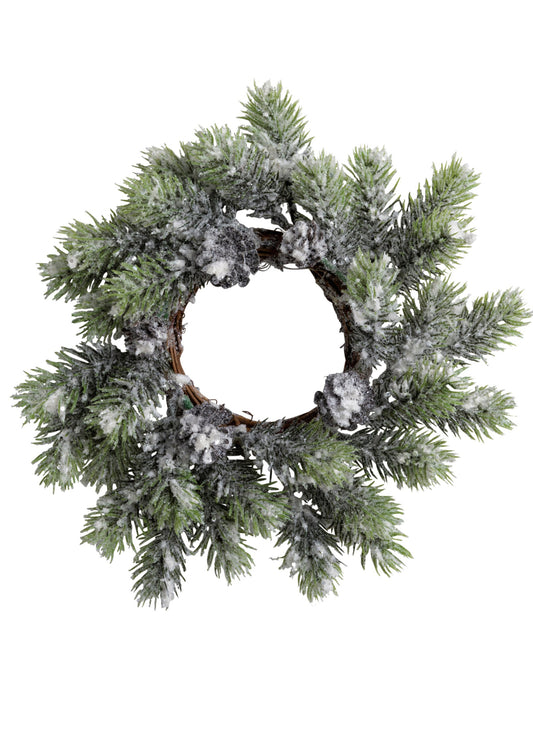 Small Flocked Pine Wreath
