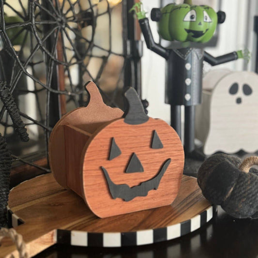 3D Orange JOL Halloween Container