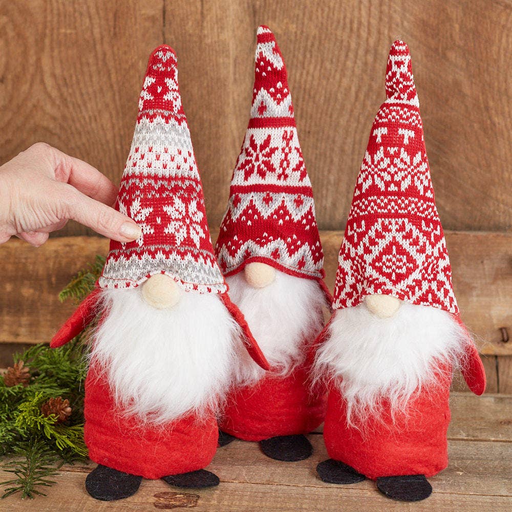 12"  Style Red Winter Time Gnome