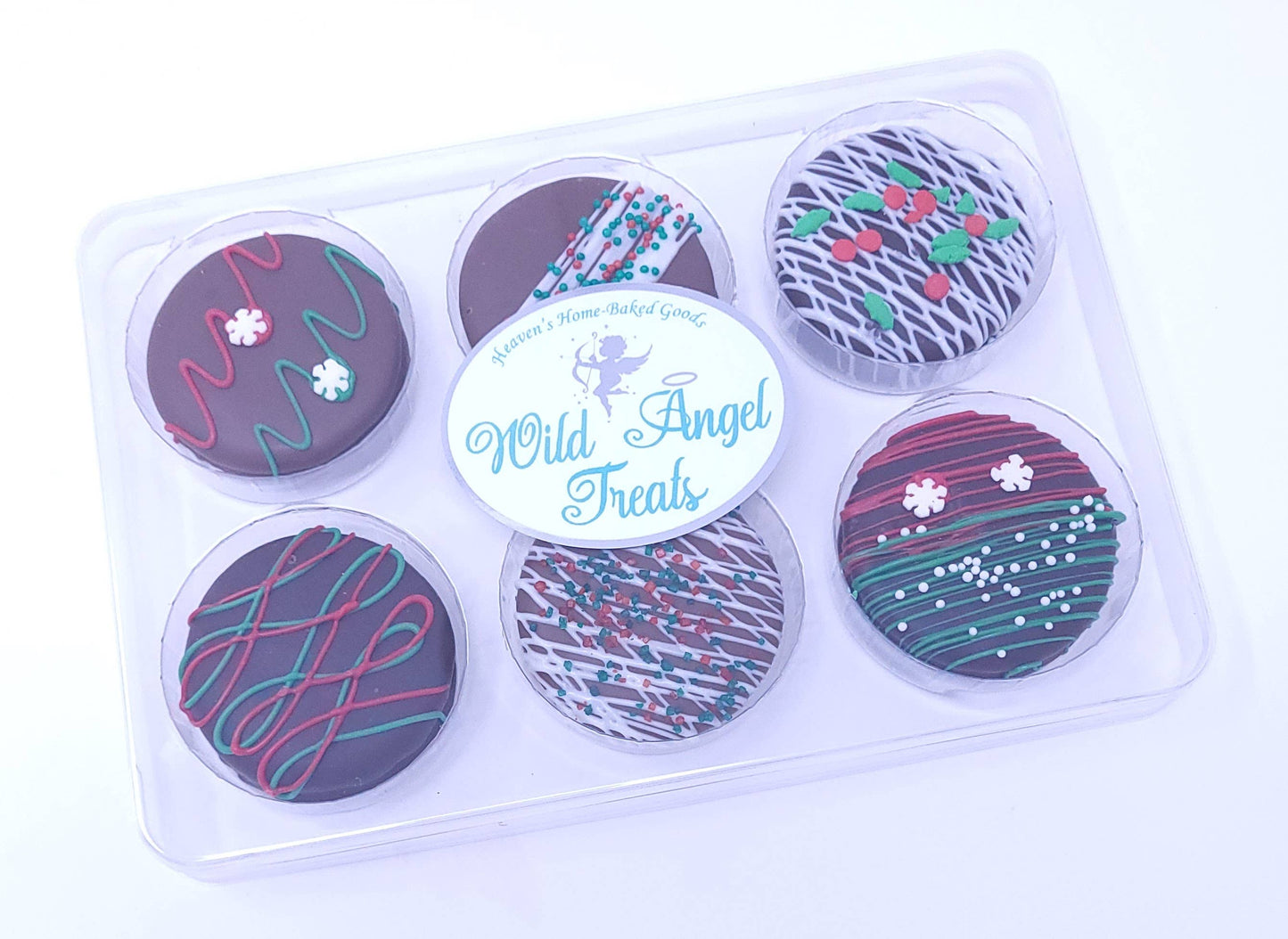 Christmas  Chocolate Covered Oreos: 6-Pack / White