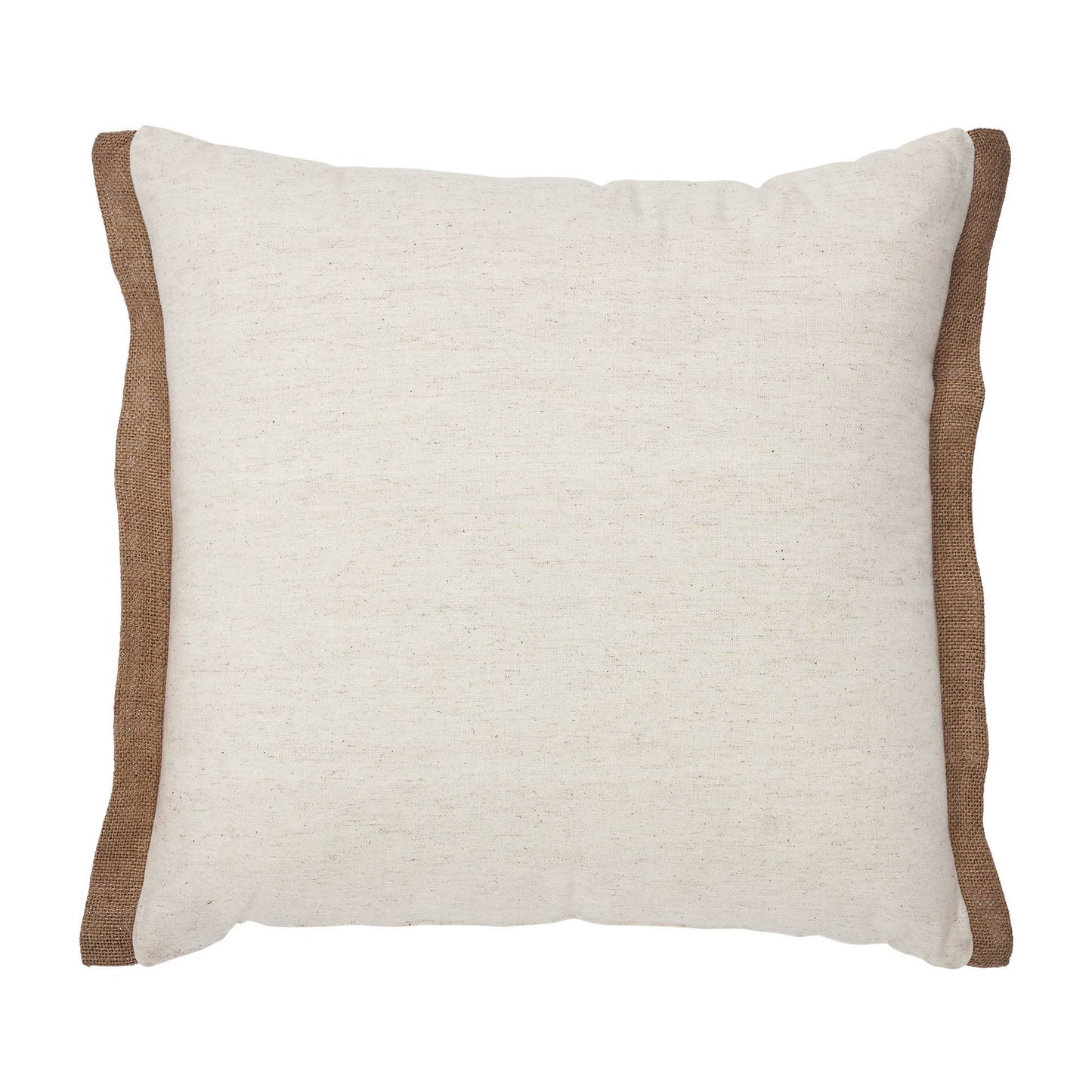 Fall Harvest Farmhouse Embroidered Pumpkin Jute Flange Throw Pillow 18x18