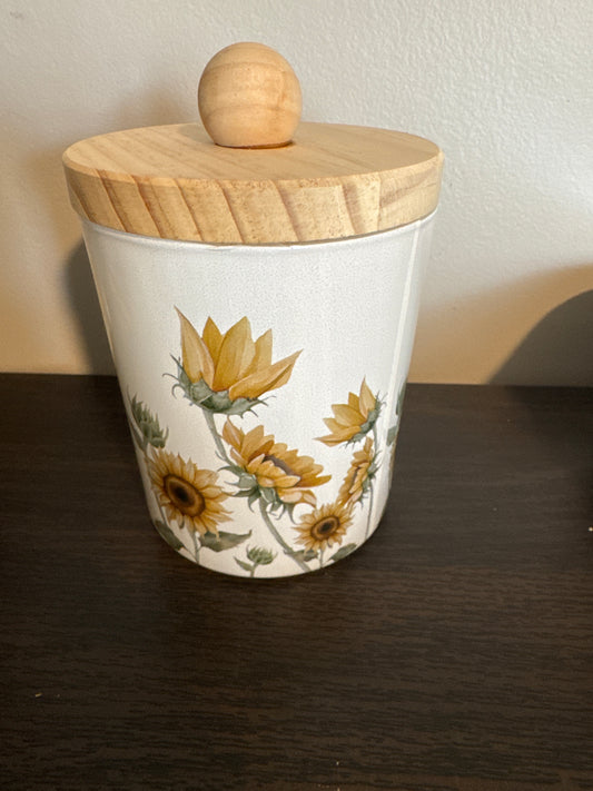 Sunflower Glass Jar w/lid