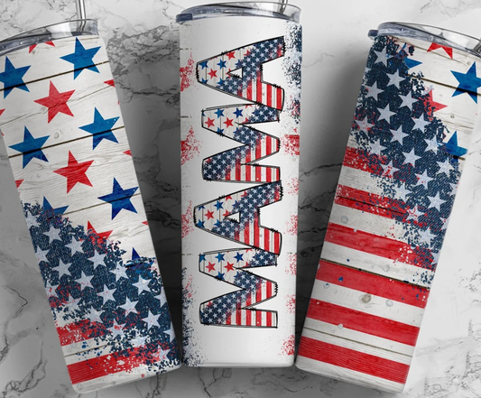 20oz Stainless Steel Tumbler - American Mama: Regular Tumbler