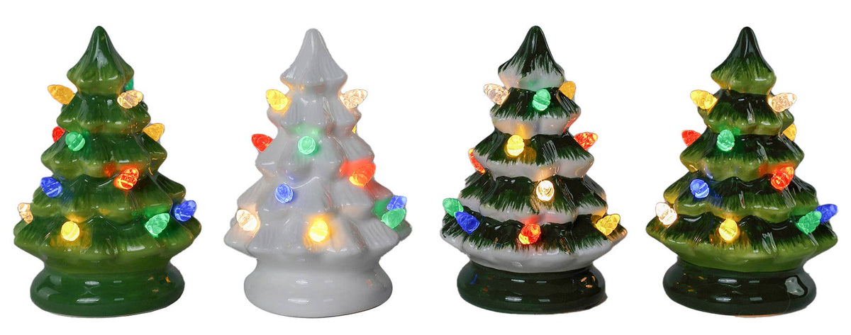 Special T Imports - Mini Cer Tree Glow 4 Asst
