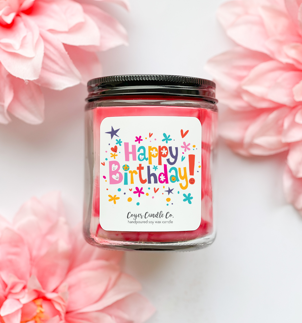 Happy Birthday | 9 oz: Happy Birthday - It's Your Day! / 9 oz. Black Jar / Choose Happiness