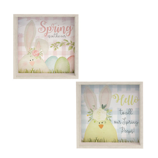 Hello Spring Box Sign - 2 Asstd.
