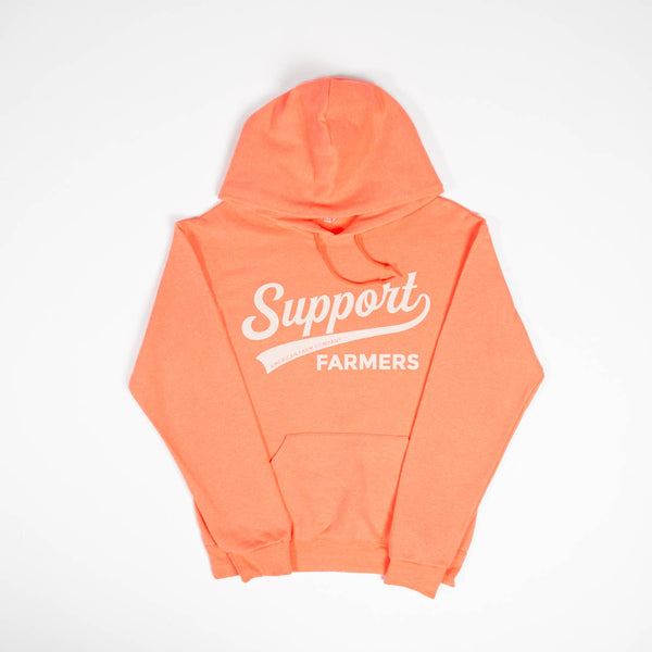 Western Neon 'Support Farmers Banner' Puff Hoodie: S