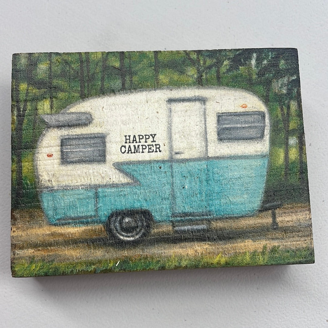 Happy Camper Block Sign