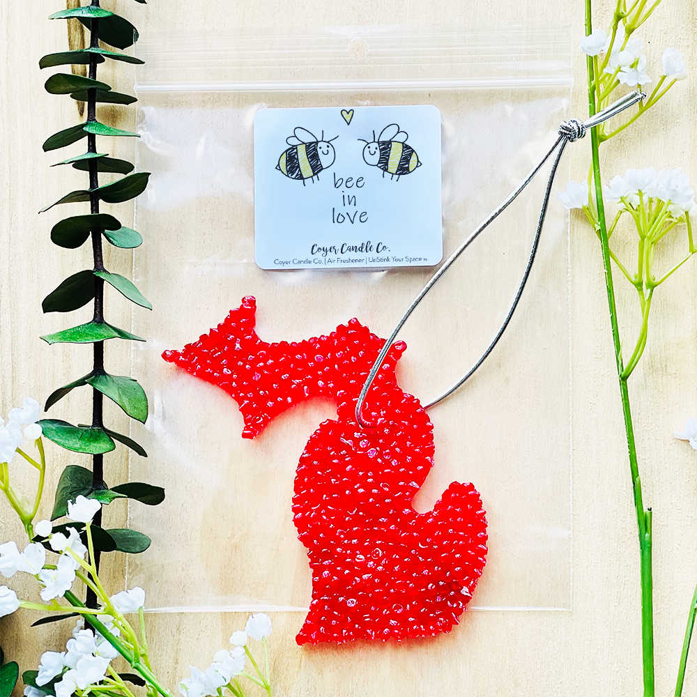 Air Fresheners - Valentine's Day Collection: Love you to the moon & back / Love Potion / Full State of Michigan