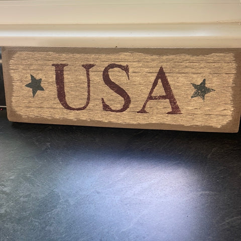 USA Wood Sign